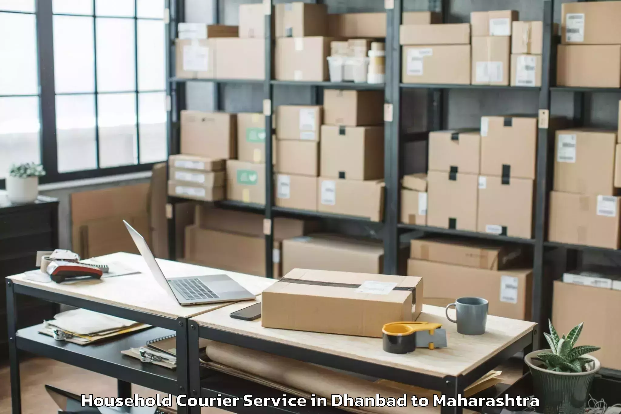 Dhanbad to Gondwana University Gadchiroli Household Courier Booking